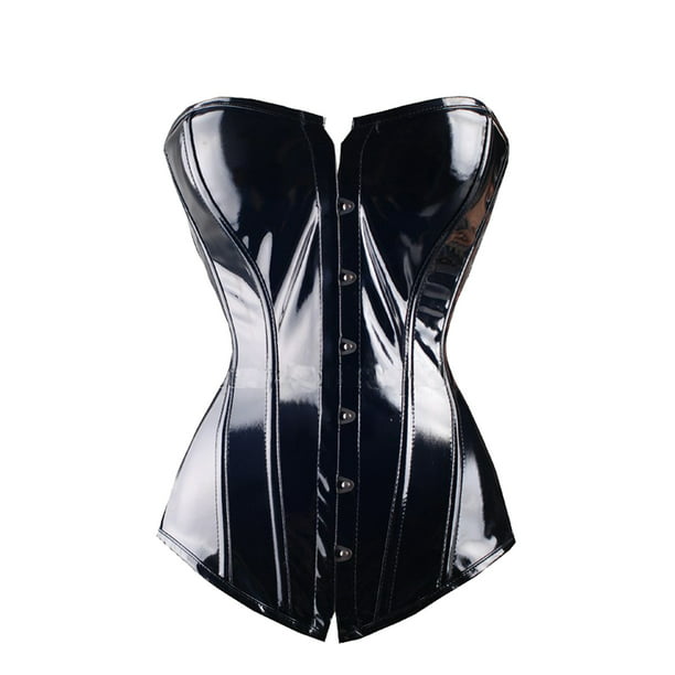 S M L XL 2XL 3X-5XL Burlesque Polka Dots Corset with Strap & Padded Cup Bustier